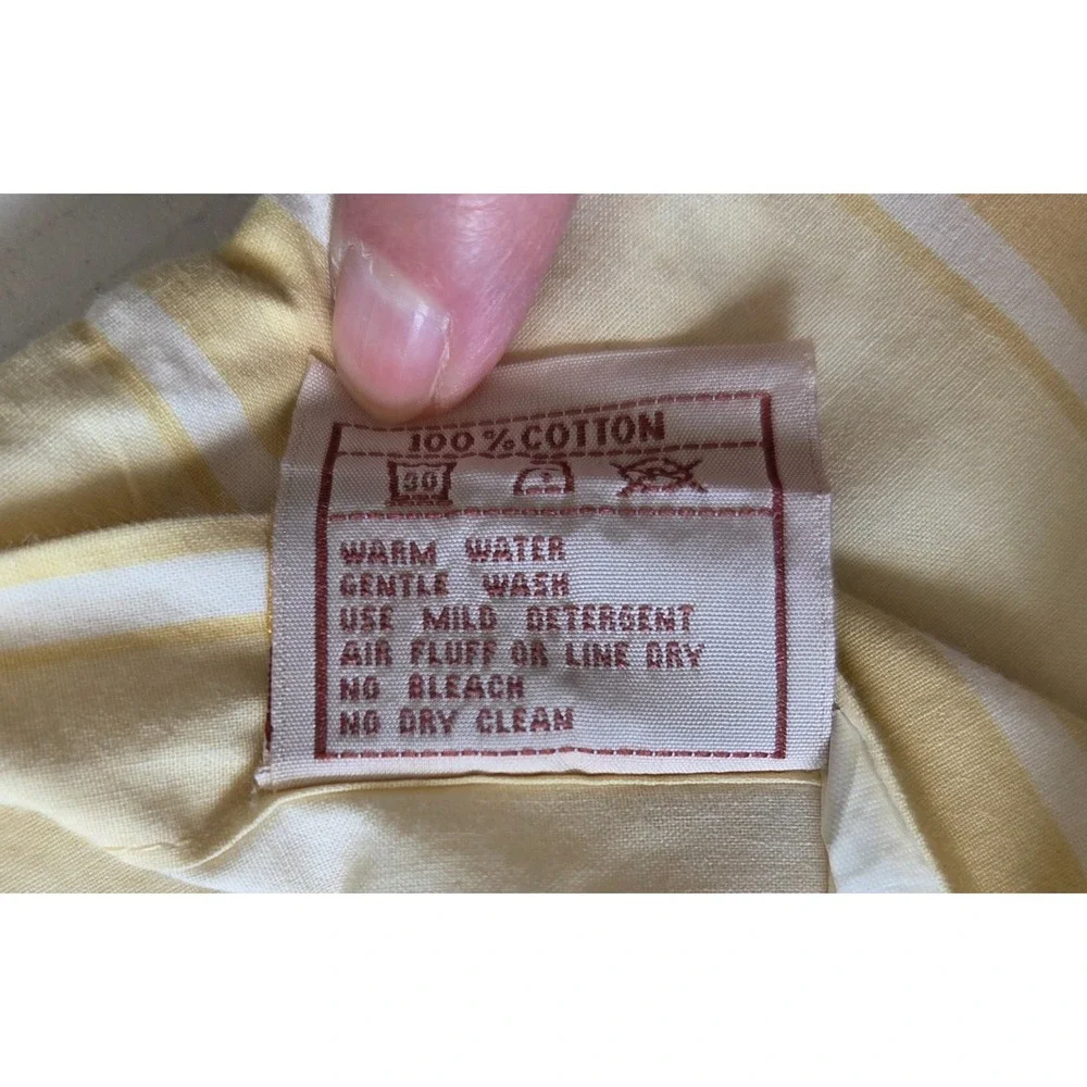 J Clayton International Set of 2 Standard Pillow Shams Cotton Yellow Reversible